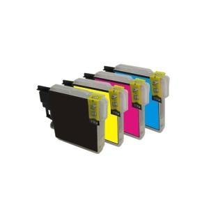 4 x Tinta Brother LC1100BK LC1100C LC1100M LC1100Y LC980BK LC980C LC980M LC980Y