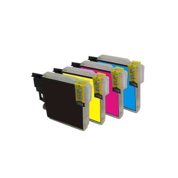4 x Tinta Brother LC1100BK LC1100C LC1100M LC1100Y LC980BK LC980C LC980M LC980Y