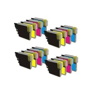 16 x Tinta Brother LC1100BK LC1100C LC1100M LC1100Y LC980BK LC980C LC980M LC980Y