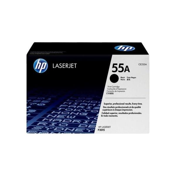 Cartucho de impresión en negro HP LaserJet CE255A con tecnología de impresión inteligente (CE255A)