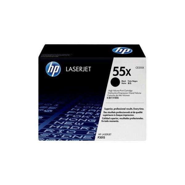 Cartucho de impresión en negro HP LaserJet CE255X con tecnología de impresión inteligente (CE255X)-