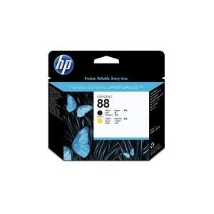 Cabezal de impresión Officejet negro y amarillo HP 88 (C9381A)-