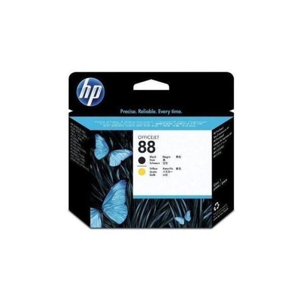 Cabezal de impresión Officejet negro y amarillo HP 88 (C9381A)-