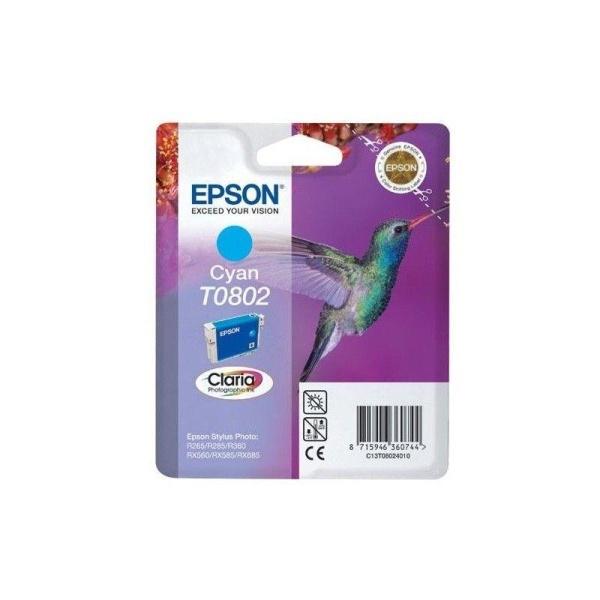 Cartucho de tinta Cian original Epson T0802
