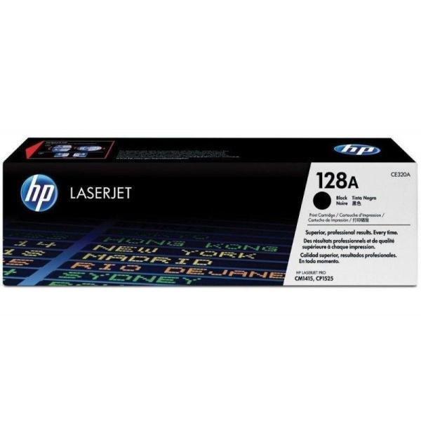Cartucho de tóner original LaserJet HP 128A negro CE320A