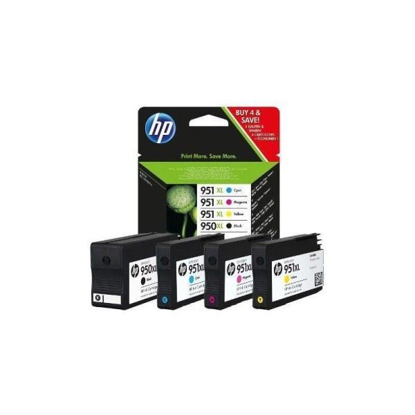 Combo Pack bk/c/m/y 1x Tinta HP 950XL + 3x Tinte HP 951XL: c +m +y