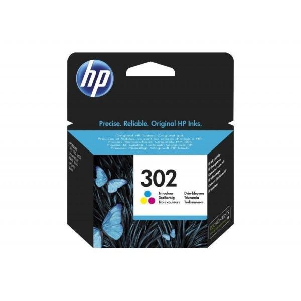 Cartucho de tinta Tricolor original HP 302 F6U65Ae