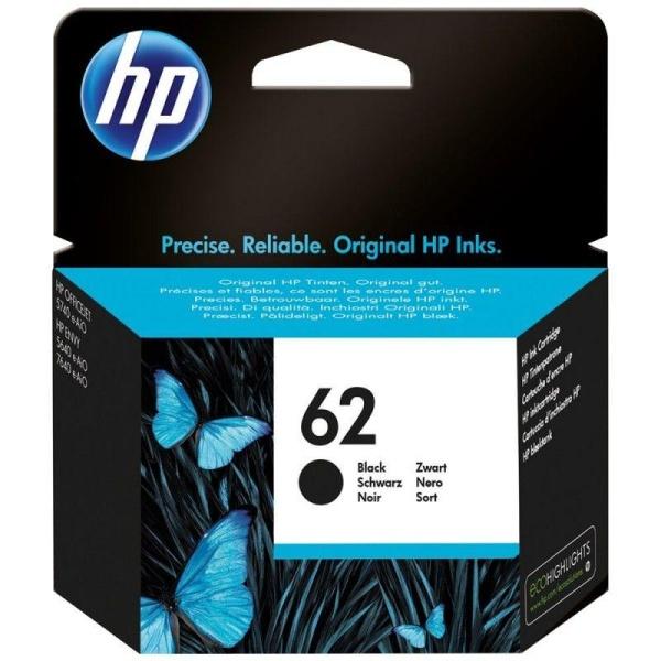 Cartucho de tinta original HP 62 negro C2P04AE