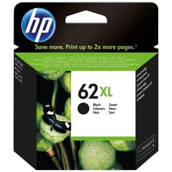 Cartucho de tinta original HP 62XL de alta capacidad negro