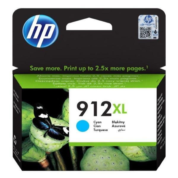 Cartucho de tinta Cian XL original HP 912XL 3YL81AE