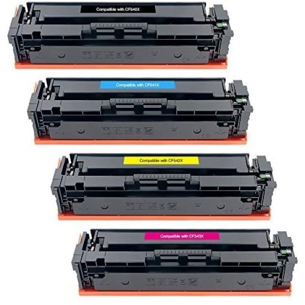 HP 203X Cartuchos de tóner compatibles - CF540X CF541X CF542X CF543X, trabajó con HP Color Laserjet Pro MFP M254dw M254nw MFP.