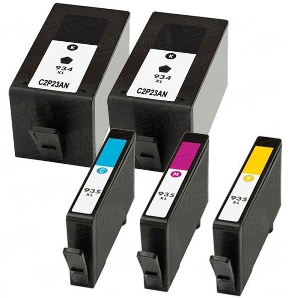 Compatible Pack 5 x Tinta HP 934XL / HP 935XL V.5
