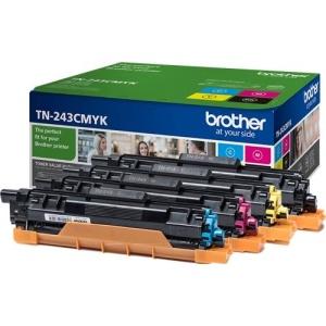 Original Pack de 4 Cartuchos de tóner (BK/C/M/Y) TN243CMYK