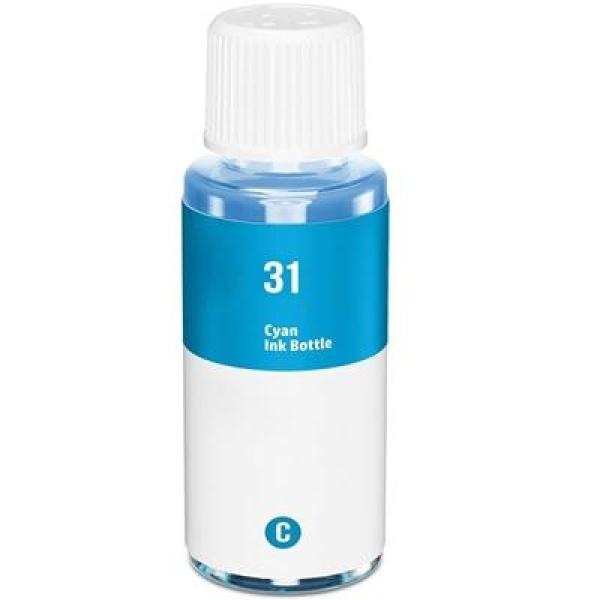 Compatible HP 31 Cyan Botella de Tinta Generica - sustituye 1VU26AE