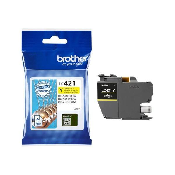 Cartucho de tinta Amarillo original Brother LC421