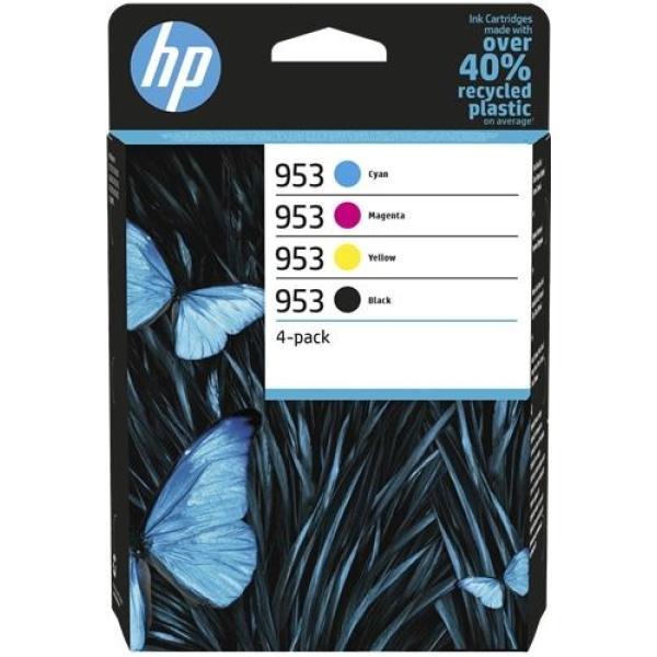 Original HP 953 Pack de 4 Cartuchos de Tinta - 6ZC69AE