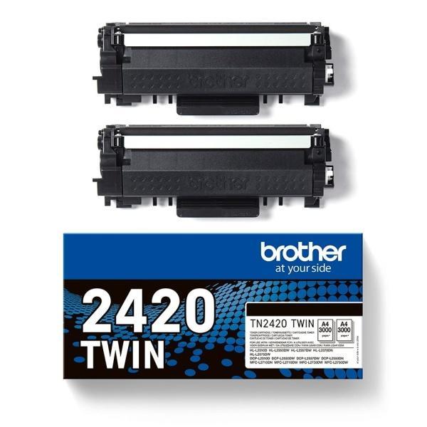 Original TN2420 Negro Pack de 2 Cartuchos de Toner - TN2420TWIN