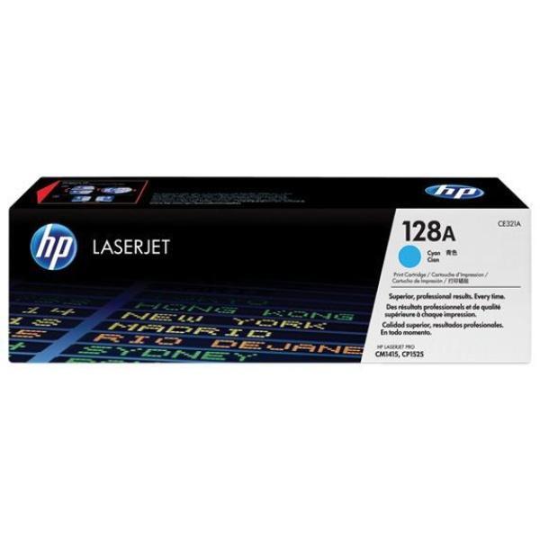Original Cartucho de tóner  LaserJet HP 128A cian CE321A