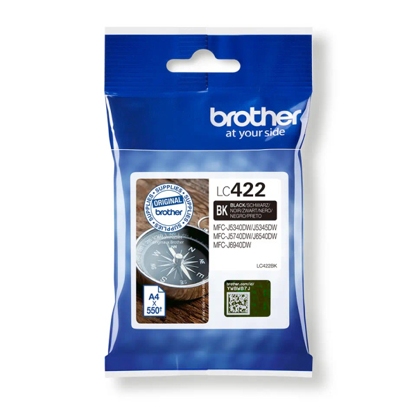 Cartucho de tinta Negro original Brother LC422