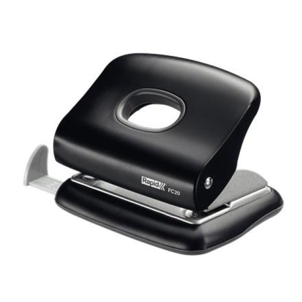 Rapid FC20 Taladro Perforador - 20 Hojas Negro