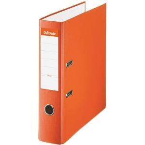 10 Esselte Archivador de Palanca - Formato Folio - Lomo 75mm - Capacidad para 500 Hojas - Color Naranja