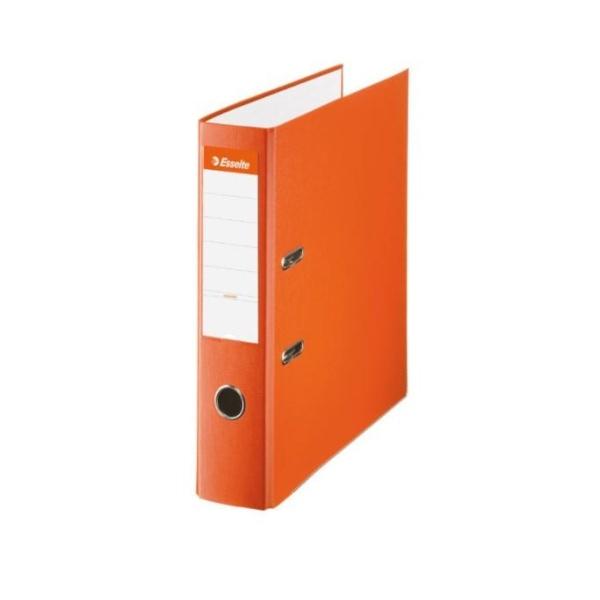 10 Esselte Archivador de Palanca - Formato A4 - Lomo 75mm - Capacidad para 500 Hojas - Color Naranja
