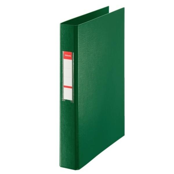 6 Esselte Carpeta de Anillas - Folio - 190 Hojas - 4 Anillas de 25mm - Verde - 64305