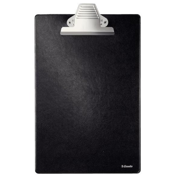 Esselte Carpeta de Base Forrada en Plastico con Pinza - Formato A4 - Color Negro - 604037