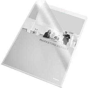 Esselte 30Q Caja de 100 Dossiers Uñero - Formato Folio - PVC Flexible - Grosos 140 Micras - Color Transparente - 46024