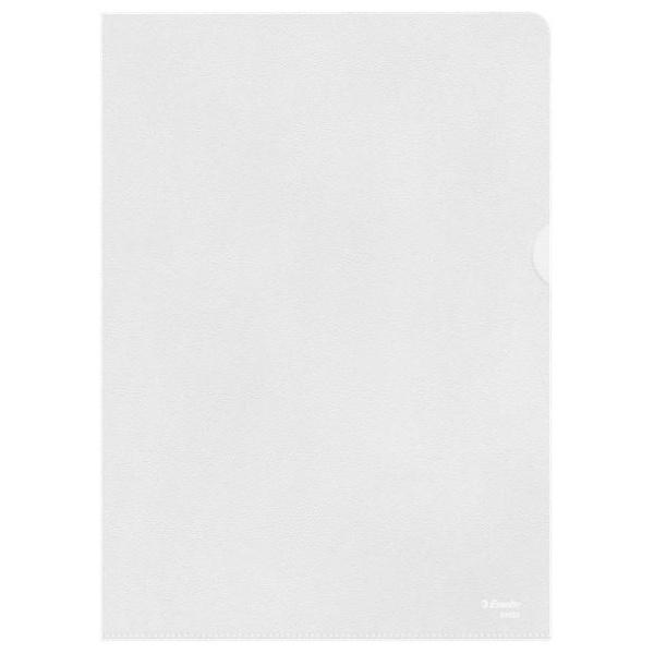 Esselte Caja de 100 Dossiers Uñero - Formato A4 - Lamina de PP - Grosos 0.12mm - Color Transparente - 54832