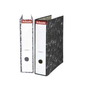 20 Esselte Archivador de Palanca Formato A4 - Lomo 75mm - Capacidad para 500 Hojas - Color Negro Jaspeado