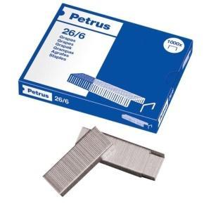 Petrus 26/6 Galvanizadas 30 Hojas 1000 Grapas Patilla 6mm