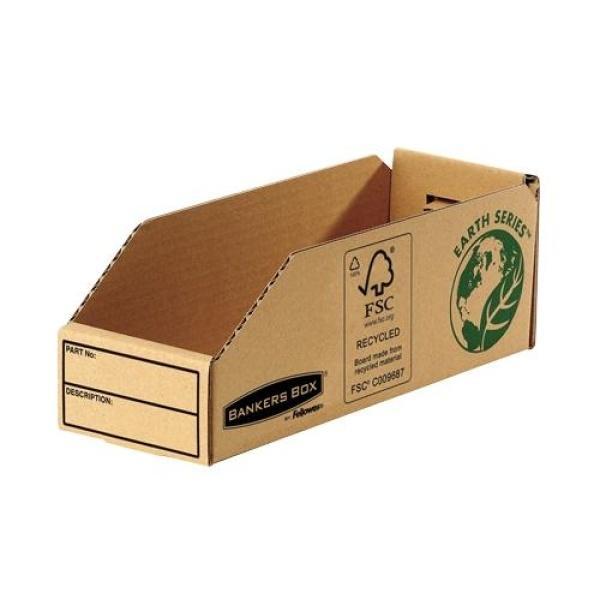 50 Fellowes Bankers Box Earth Bandeja de Carton 98mm Manual Carton Marron