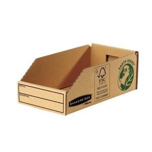 50 Fellowes Bankers Box Earth Bandeja de Carton 147mm Manual Carton Marron