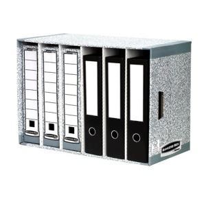 Fellowes Bankers Box Clasificador de Archivadores - Montaje Automatico Fastfold - Carton Reciclado Certificacion FSC - Color Gris
