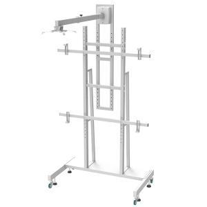 Approx Soporte Movil para Pizarra Interactiva de 80"-120" y Proyector - Ruedas con Freno y Patas Fijas - Peso Max.100kg