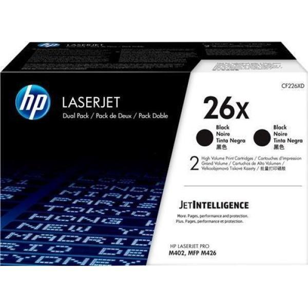 Original HP CF226X Negro Pack de 2 Cartuchos de Toner Originales - 26X