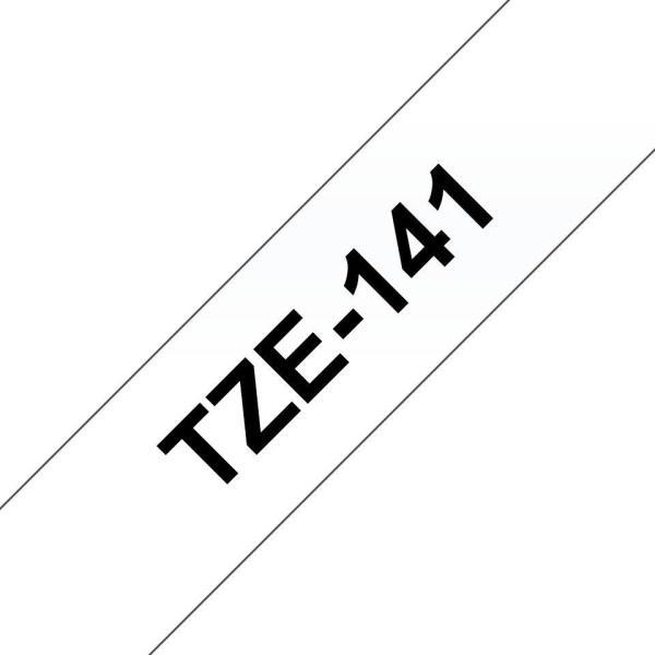 Compatible Brother TZe141 Cinta de Etiquetas - negro sobre transparente - 18mm x 8 metros