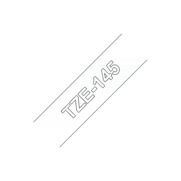Compatible Brother TZe145 Cinta de Etiquetas - blanco sobre transparente - 18mm x 8 metros