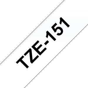 Compatible Brother TZe151 Cinta de Etiquetas - negro sobre transparente - 24mm x 8 metros