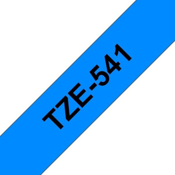 Compatible Brother TZe541 Cinta Laminada de Etiquetas - negro sobre azul - 18mm x 8