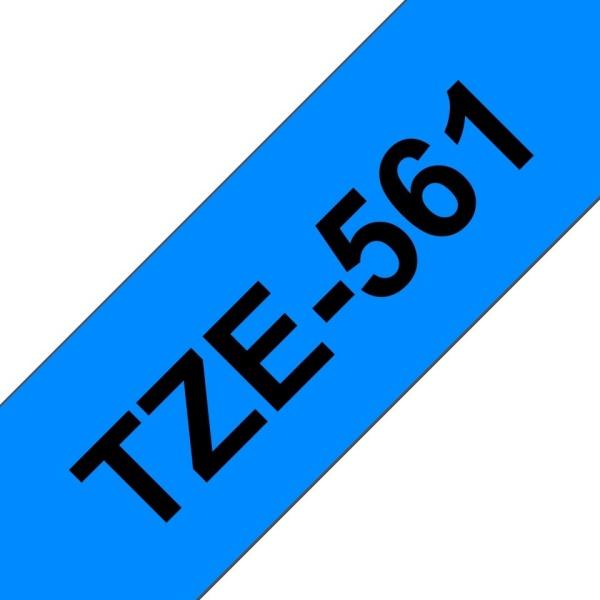 Compatible Brother TZe561 Cinta Laminada  de Etiquetas -  negro sobre azul -  36mm x 8