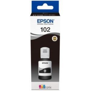Original Epson 102 Negro - Botella de Tinta Pigmentada C13T03R140