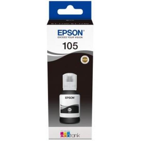Original Epson 105 Negro - Botella de Tinta Pigmentada C13T00Q140