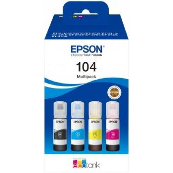 Original Epson 104 - Multipack de Botellas de Tinta Originales C13T00P640