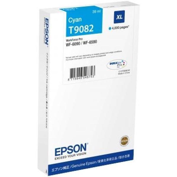 Original Epson T9082 Cyan Cartucho de Tinta - C13T908240