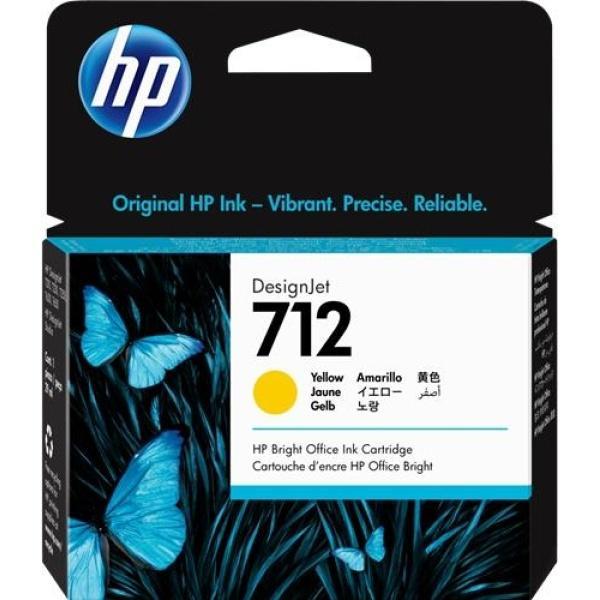 Original HP 712 Amarillo Cartucho de Tinta - 3ED69A
