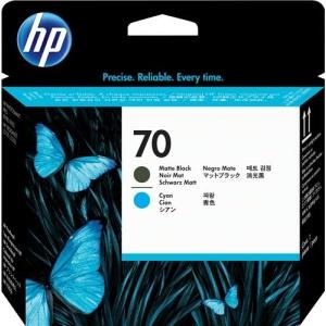 Original HP 70 Negro Mate/Cyan Cabezal de Impresion - C9404A