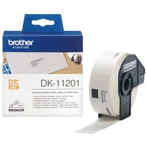 Original Brother DK11201 - Etiquetas Direccion - 29x90 mm - 400 Unidades - negro sobre  blanco