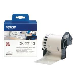 Original Brother DK22113 - Ancho 62mm x 15,24 metros - Texto negro sobre fondo transparente